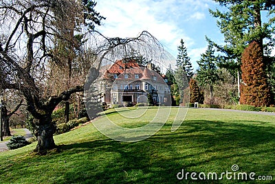 Pittock Mansion Portland Oregon Landmark Editorial Stock Photo