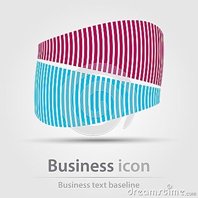 Originally created abstract color business icon Vector Illustration