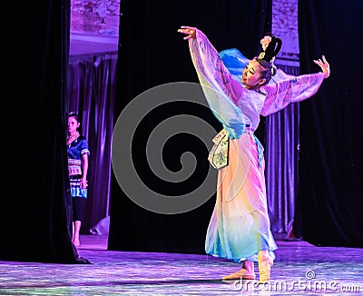 Prosperous Tang Dynasty 1 -Chinese Classical Dance-Graduation Show of Dance Department Editorial Stock Photo