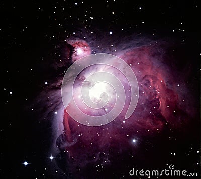 Orion nebula M42 in the orion`s belt Stock Photo