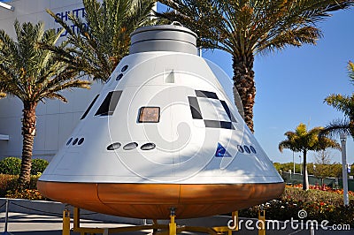 Orion spacecraft model in Kennedy Space Center Editorial Stock Photo