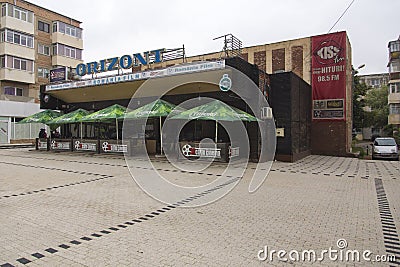 Horizont cinema and the terrace in front of it Editorial Stock Photo