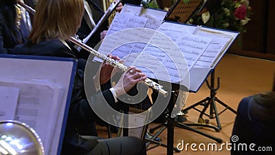 Orkiestra wiatrowi instrumenty editorial Orkiestra wiatrowi instrumenty editorial