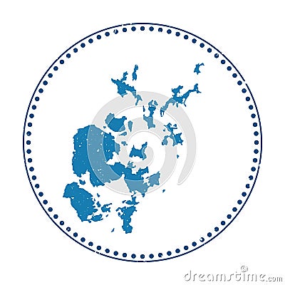 Orkney Islands sticker. Vector Illustration