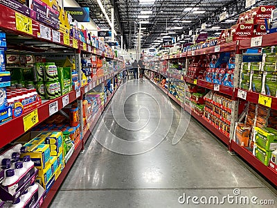 The over the counter drug aisle at a Sams Club retail store Editorial Stock Photo