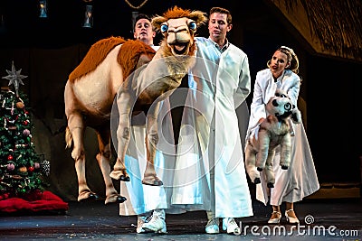 O Wondrous Night Show is a greatest story with carols, puppets and live animals.at Seaworld 201 Editorial Stock Photo