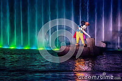 Mickey Mouse in Fantasmic Show at Hollywood Studios 153 Editorial Stock Photo