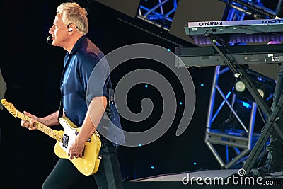 Graham Russell from air supply, singing beautiful melody at Epcot in Walt Disney World 7 Editorial Stock Photo