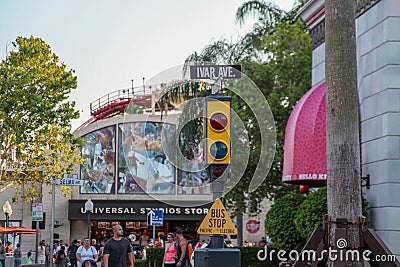 The Creative Facade of Universal Studios Store Editorial Stock Photo