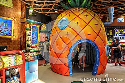 Orlando, Florida, USA. store with a pineapple-shaped Editorial Stock Photo