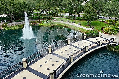 Orlando Orange County Convention Center garden Stock Photo