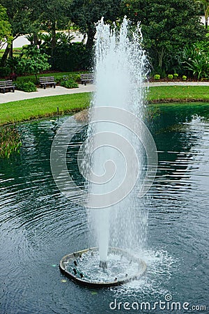 Orlando Orange County Convention Center. geyser Stock Photo