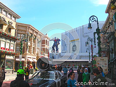 Orlando, USA - January 03, 2014: Game pavilions in the park. Universal Studios is one of Orlando`s famous theme parks Editorial Stock Photo