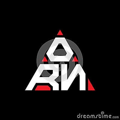 ORL triangle letter logo design with triangle shape. ORL triangle logo design monogram. ORL triangle vector logo template with red Vector Illustration