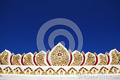 Ornament of the Buddhist temple in Bangkok, Thailand. Stock Photo