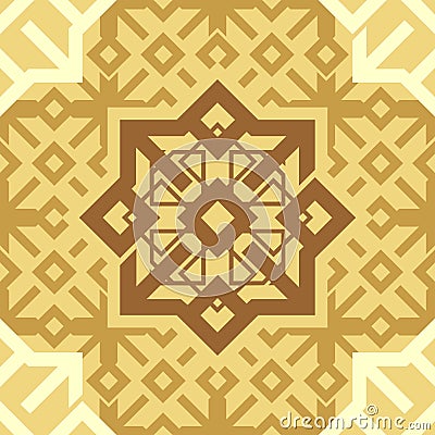 Ornament Cappuccino Coffee Brown Repetitive Seamless Pattern Tile Texture Vector Background. Vector Illustration
