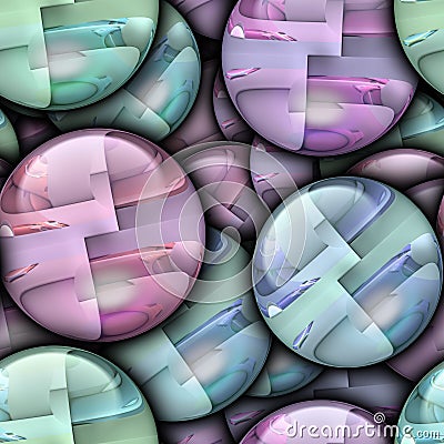 Ornament stacked colorful seamless plastic tile Stock Photo