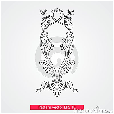 Ornament and decor, design elements. Decoration of the page. Vector illustration. Isolated on white background. Vector Illustration