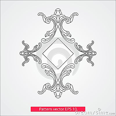 Ornament and decor, design elements. Decoration of the page. Vector illustration. Isolated on white background. Vector Illustration