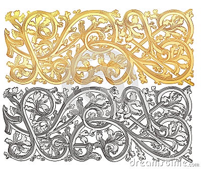 Ornament gold Vector Illustration