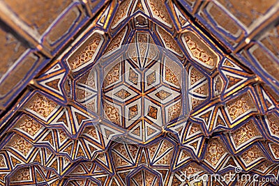 Ornament of Guri Amir Stock Photo