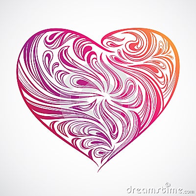 Ornament Heart Vector Illustration