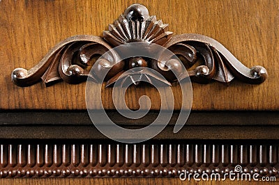 Ornament Made of Wood Stock Photo