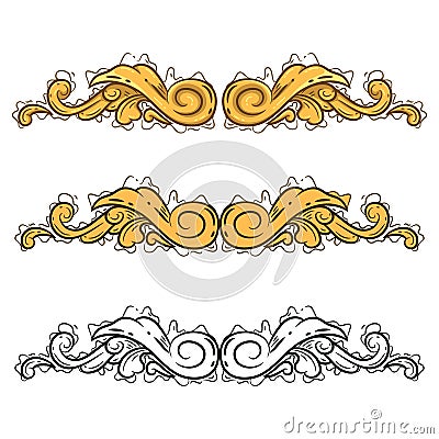 Ornament illustration with a tree style Stock Photo