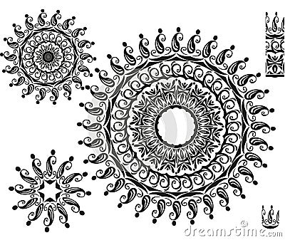 Ornament Pattern with pattern brash Vector Illustration