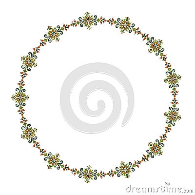 Ornament of the Ryazan province, the embryo germinating into the world Tree Stock Photo
