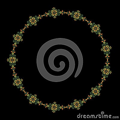 Ornament of the Ryazan province, the embryo germinating into the world Tree Stock Photo