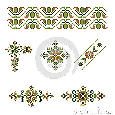 Ornament of the Ryazan province Vector Illustration