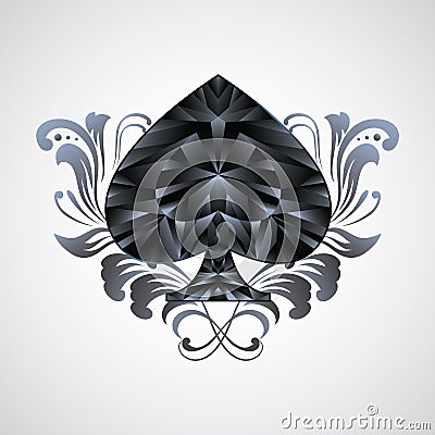 Ornament Spades Vector Illustration