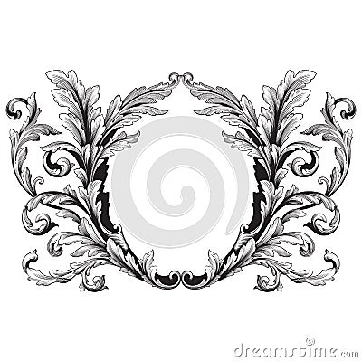 Ornament vector baroque Vector Illustration