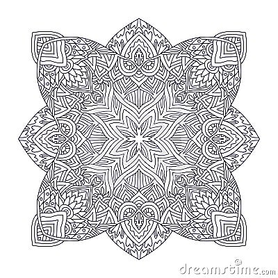 Ornamental bohemian Mandala. Tattoo art design Vector Illustration