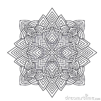 Ornamental bohemian Mandala. Tattoo art design Vector Illustration