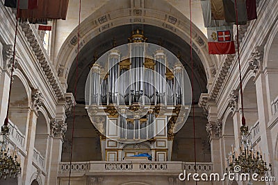 Ornamental canopy inside the Saint-Louis-des-Invalides Cathedral, Editorial Stock Photo