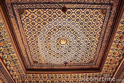 An ornamental ceiling of a fort Stock Photo