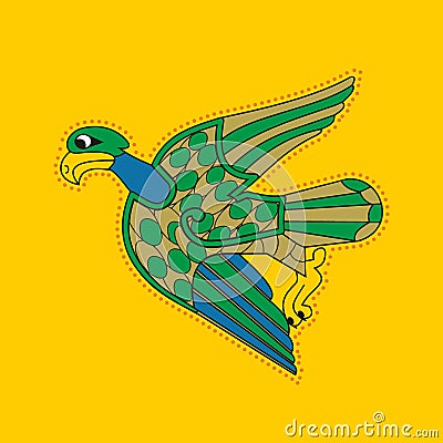 Ornamental celtic eagle bird Vector Illustration