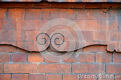 Ornamental Curlicues In Brickwork Stock Photo