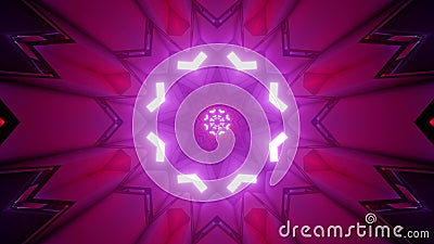 Ornamental 3d illustration of purple poly angular pattern Cartoon Illustration