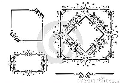 Ornamental design elements Vector Illustration