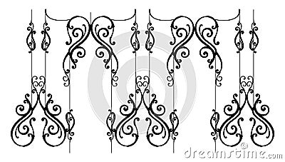 Ornamental-fence Vector Illustration