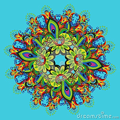 Ornamental floral composition 2 Vector Illustration