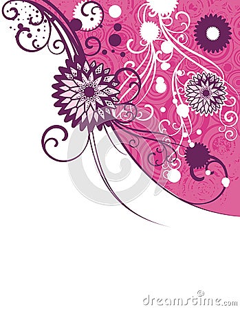 Ornamental floral design Vector Illustration