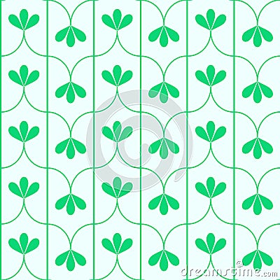 Ornamental Flower Background Pattern Seamless Vector Illustration