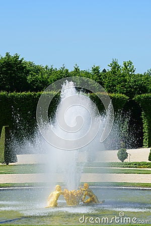 Ornamental Fountain in palace grounds Stock Photo