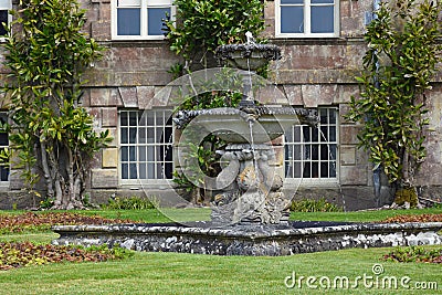 Ornamental Fountain, Stourhead House, Stourton, Wiltshire, England Editorial Stock Photo