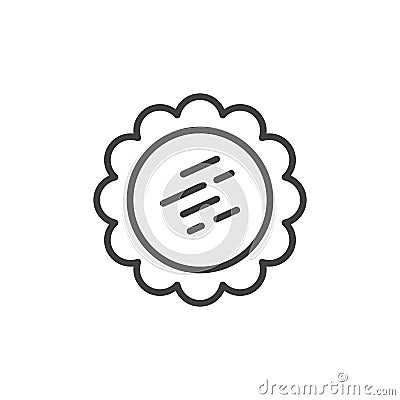 Ornamental frame mirror line icon Vector Illustration