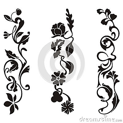 Ornamental frieze designs Stock Photo